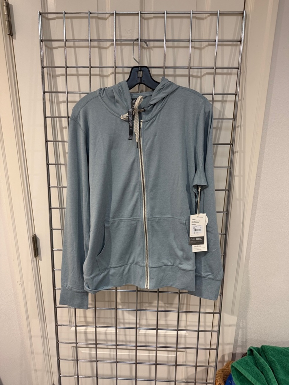 Vuori Light Blue Halo Performance Zip-Up Hoodie